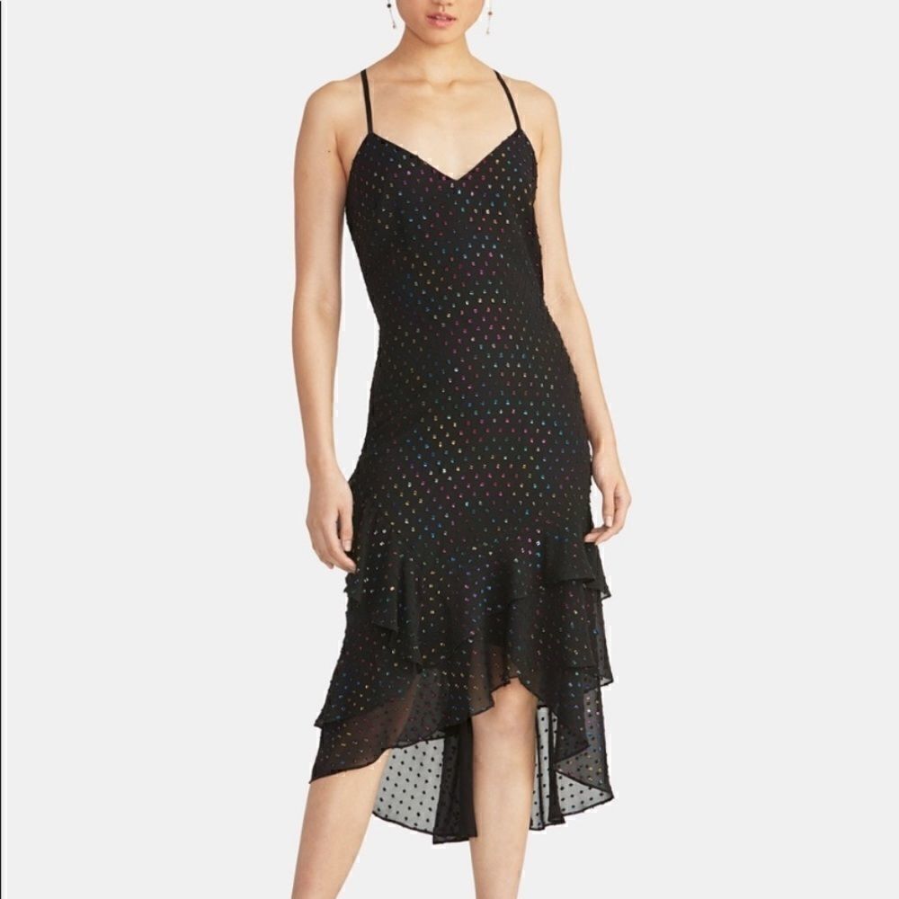 Rachel Roy Justina dot metallic dress Size XL